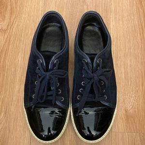 Lanvin blue suede sneakers